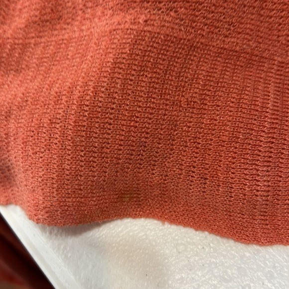 Lafayette 148 Orange Linen Wrap V Neck Top Size S - Picture 11 of 11